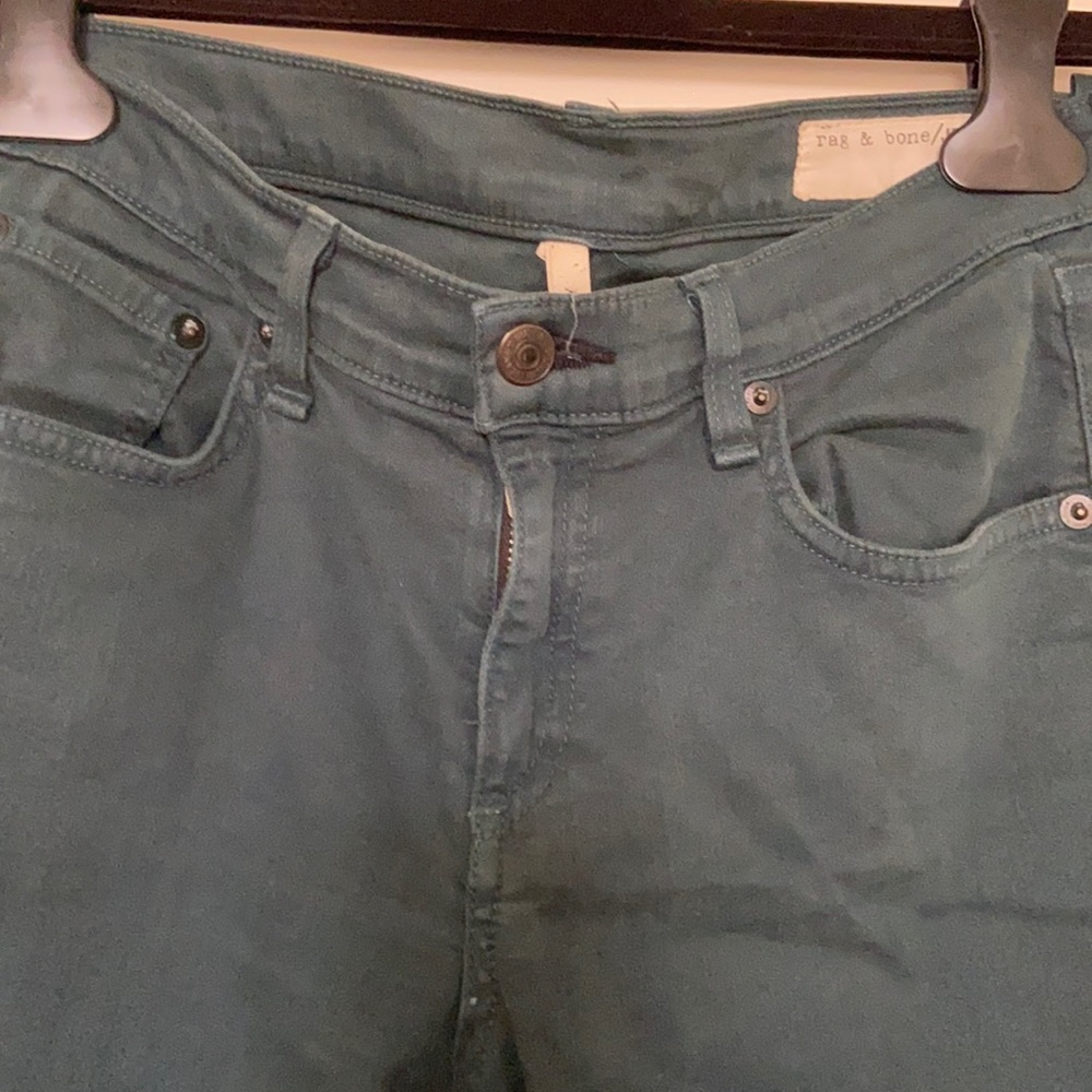 RAG AND BONE SKINNY JEANS GREEN